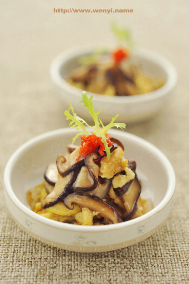 香菇炒鸡蛋——文怡家常菜的做法