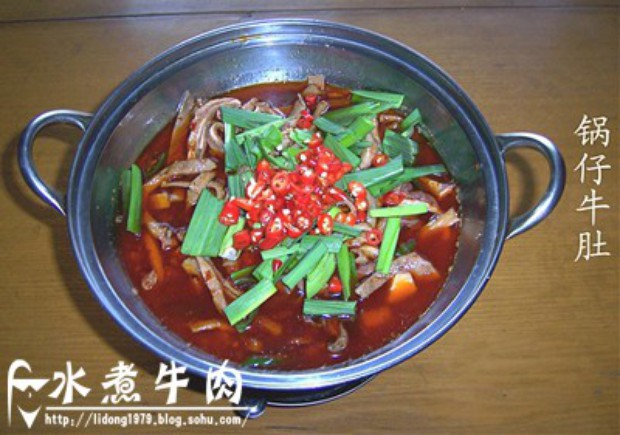 锅仔牛肚的做法