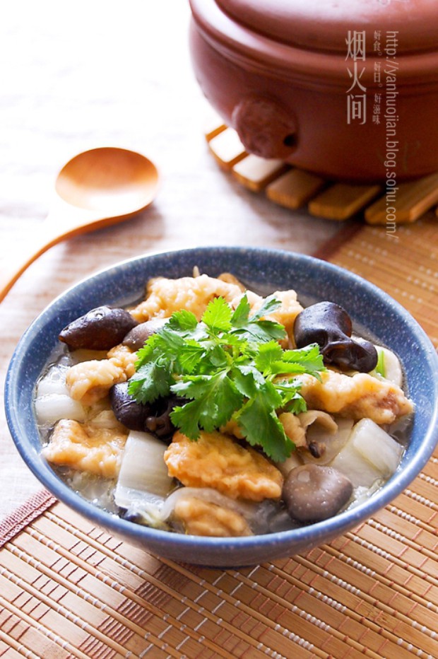 大白菜烩酥肉的做法