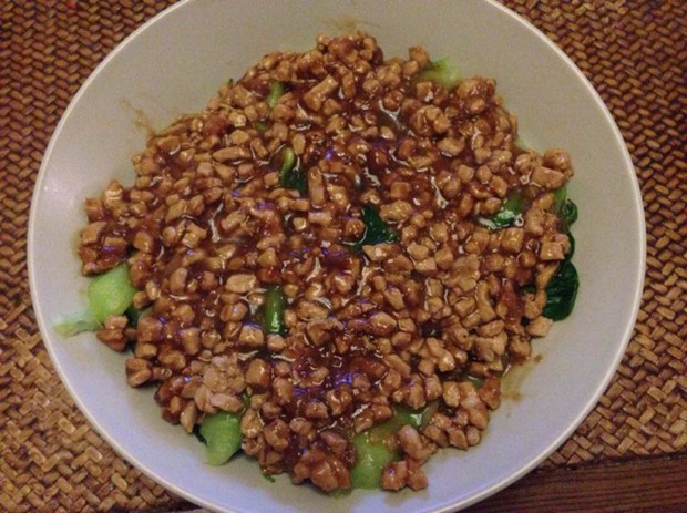 肉末油菜的做法