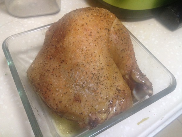 健康版低油脂黑椒盐烤鸡腿的做法