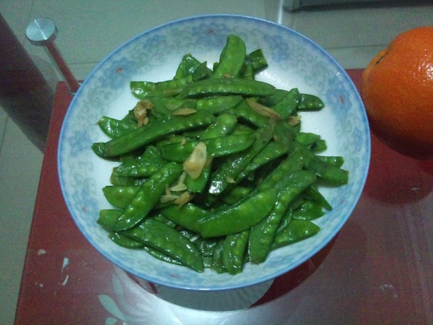 蒜香荷兰豆的做法
