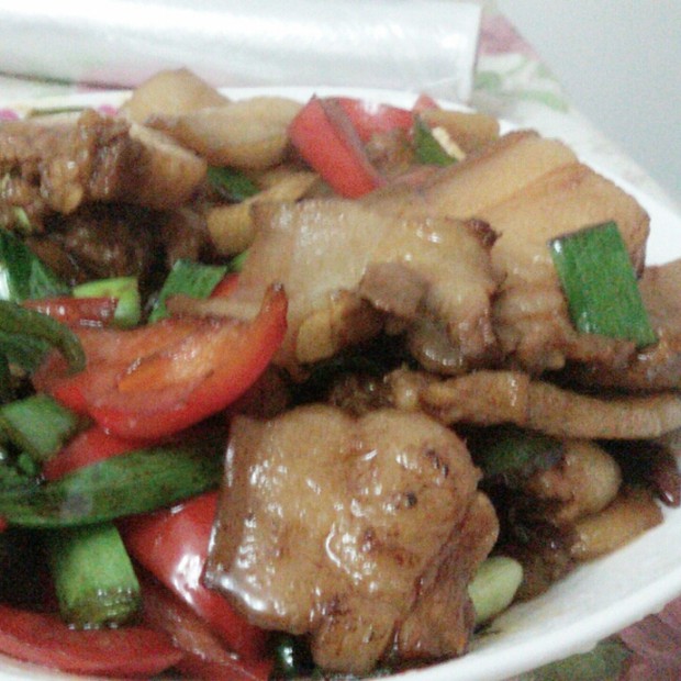 农家小炒肉无油版的做法
