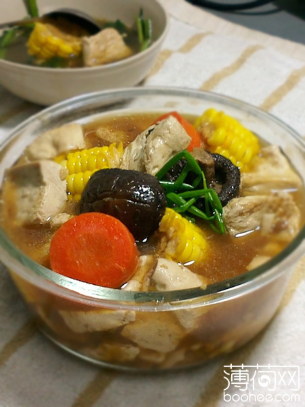 豆酱豆腐汤(素)的做法