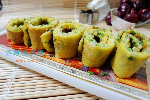 韭菜玉米饼的做法