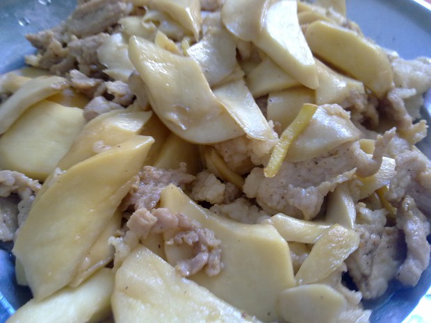 粤式杏鲍菇炒肉的做法