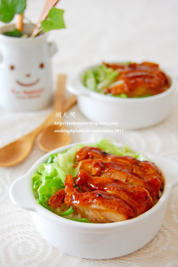 鸡肉盖饭的做法