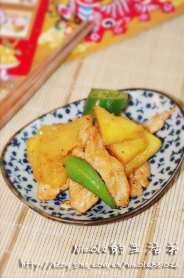 菠萝鸡片的做法