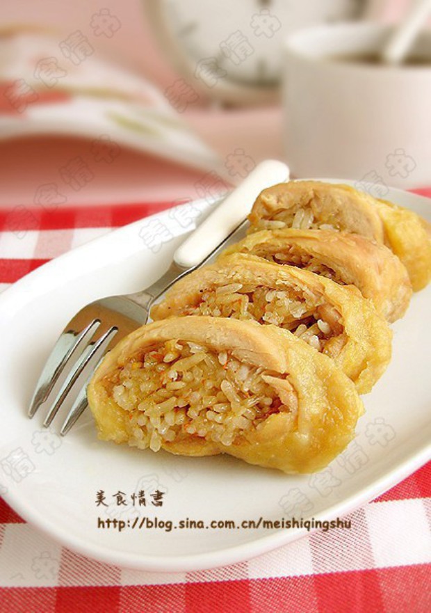 糯米鸡肉卷的做法