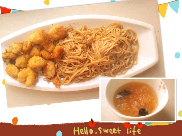 鸡米花拌面的做法