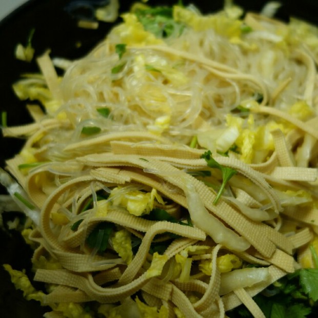 拌干豆腐菜心的做法