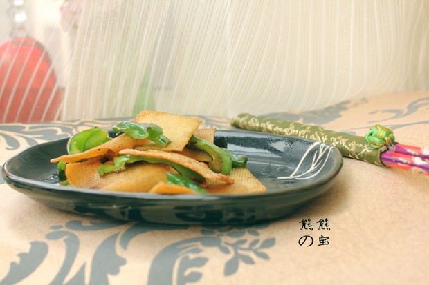 尖椒干豆腐的做法