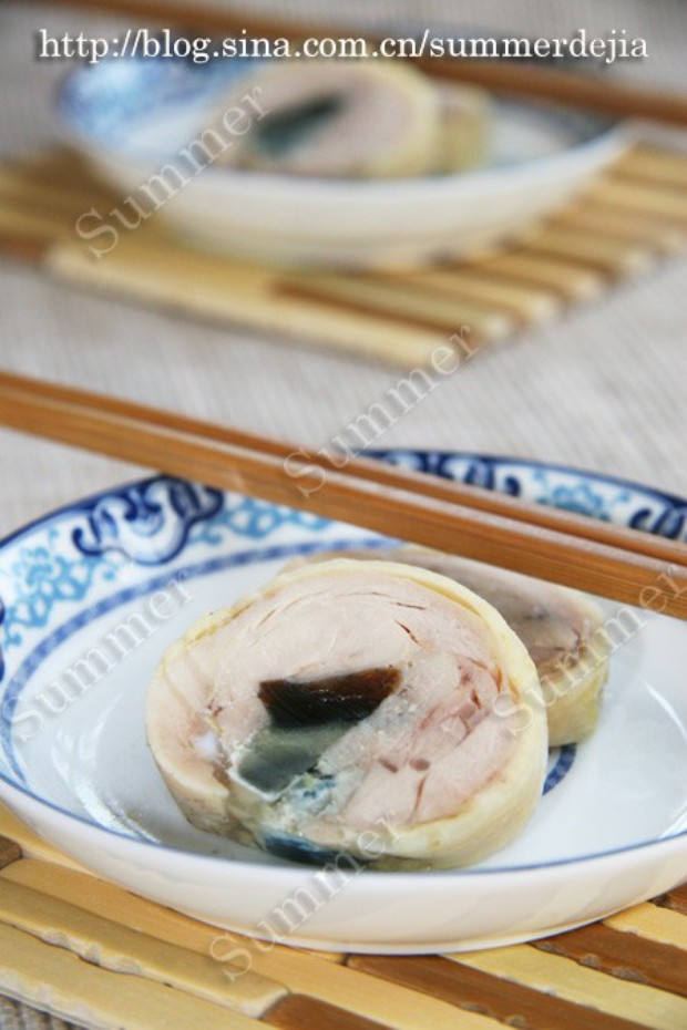 松花鸡腿的做法