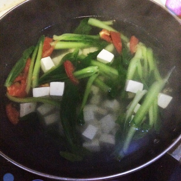 青菜豆腐汤的做法
