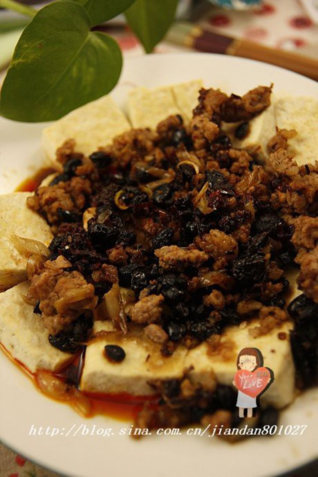 豆豉肉糜蒸臭豆腐的做法