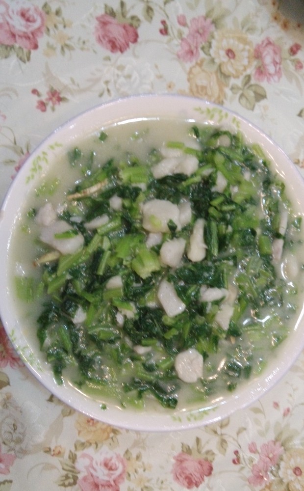 萝卜菜煮芋头的做法