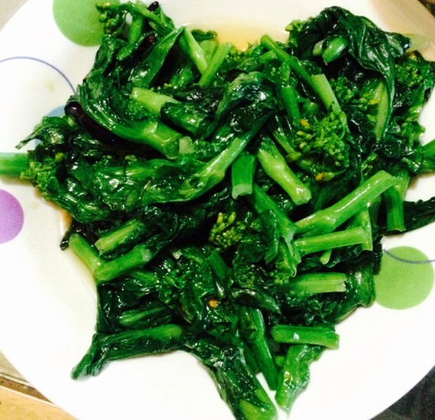 炒白油菜头的做法