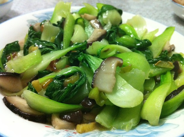 香菇油菜的做法