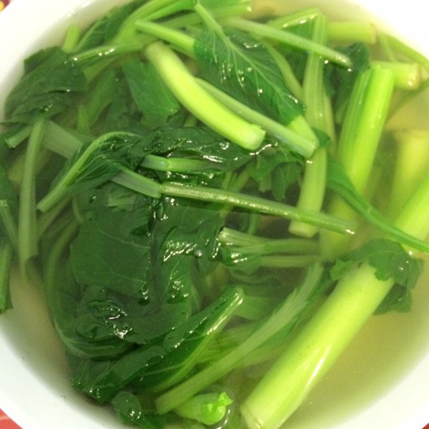 清水菜心汤的做法