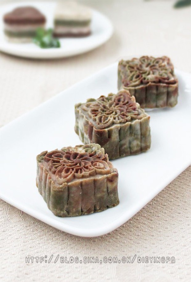 迷彩芸豆糕的做法