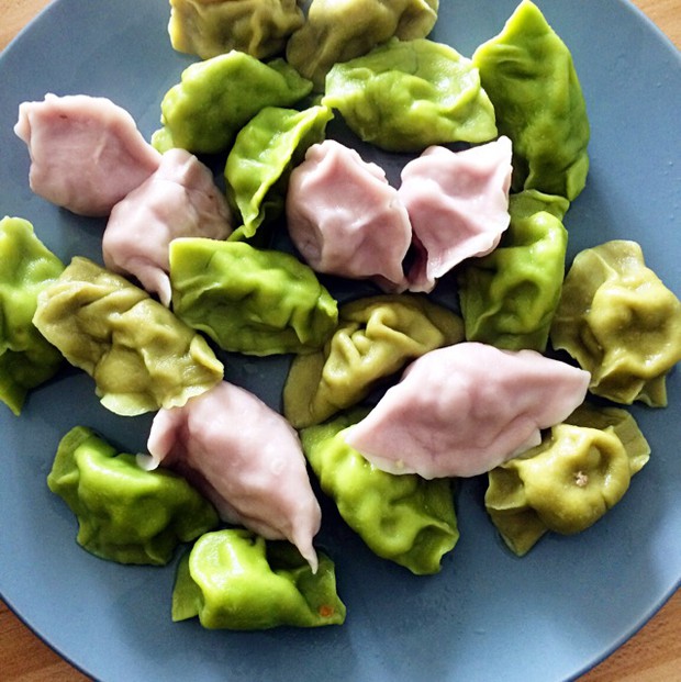 彩色水饺的做法