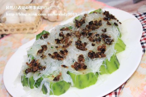 蒜蓉豉汁粉丝蒸丝瓜的做法