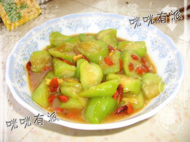 枸杞丝瓜的做法
