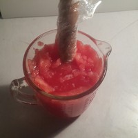 纯手工制作西瓜冰棒的做法步骤2