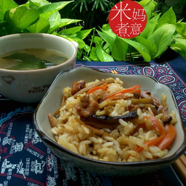 牛蒡鸡肉拌饭的做法