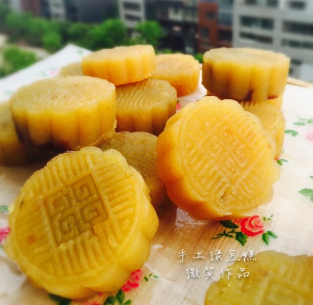 纯手工绿豆糕的做法