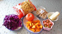 紫甘蓝南瓜牛肉芝士意面的做法步骤1