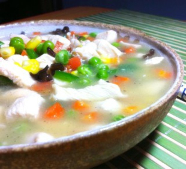 彩丁奶油鸡肉羹的做法
