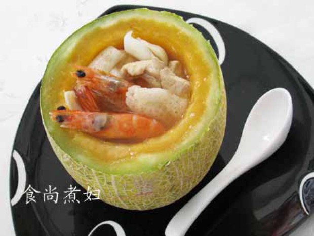 养生蜜瓜盅的做法