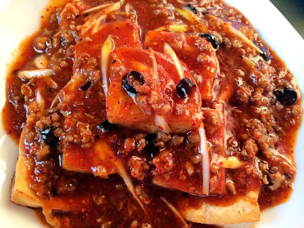 肉末辣煎豆腐的做法