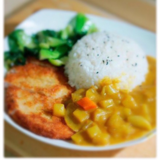 KFC黃金咖哩猪排饭的做法