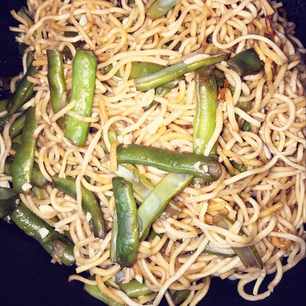 素扁豆焖面的做法