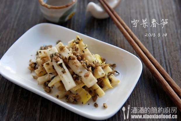 咬春、减肥两不误的春季小菜——“雪菜”炒春笋的做法