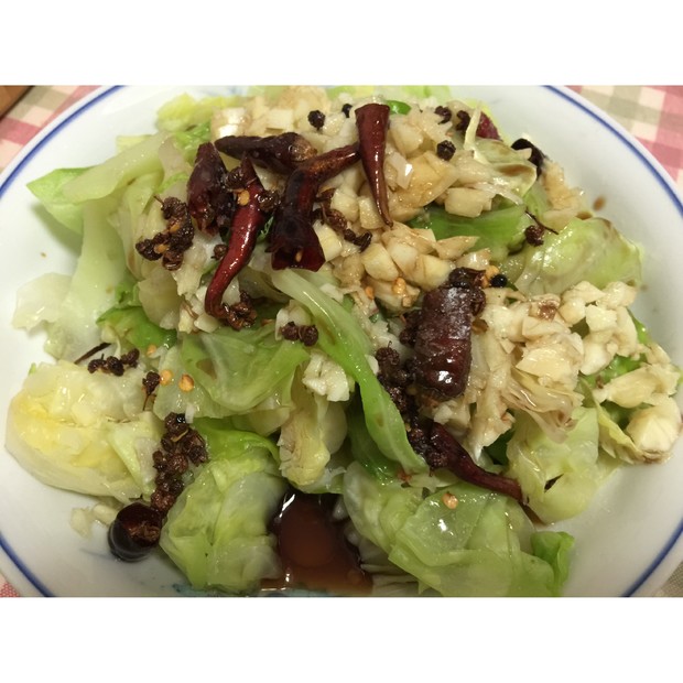 凉拌甘蓝菜的做法