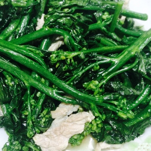 芥兰小炒肉的做法