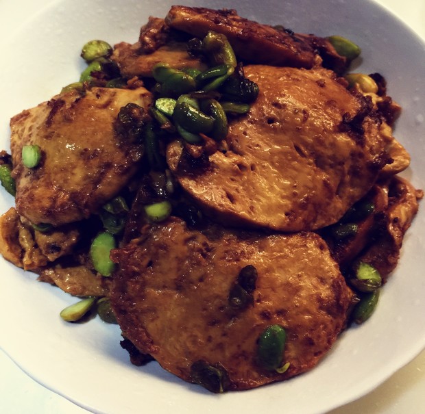 素鸡炒毛豆的做法