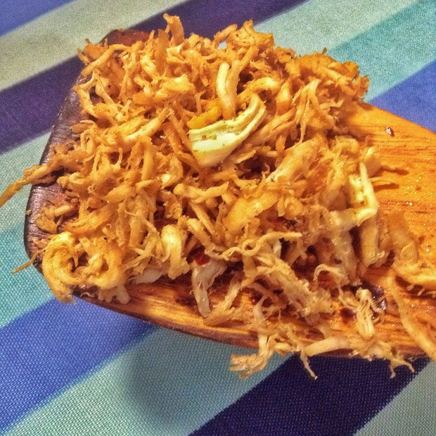 健身零食鸡肉丝的做法