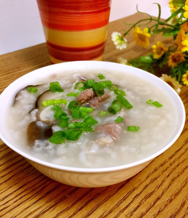 香菇瘦肉粥的做法
