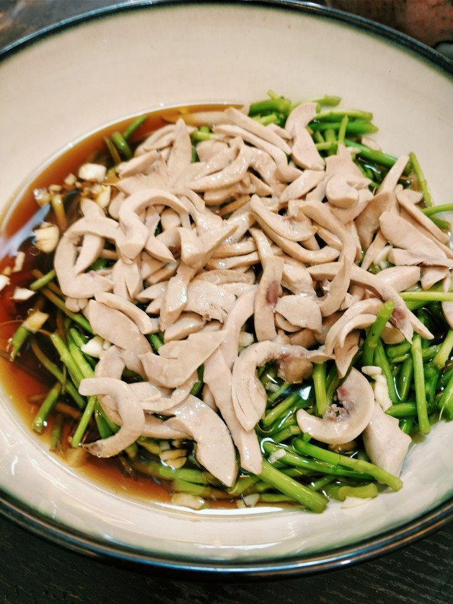 芦蒿腰花的做法