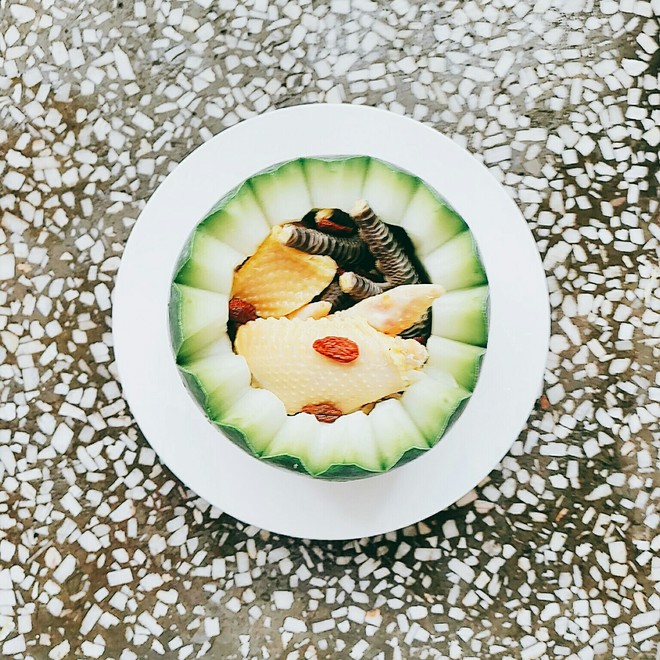 土鸡冬瓜盅的做法