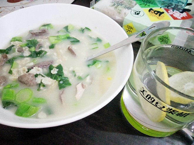 猪心菜心麦片粥的做法