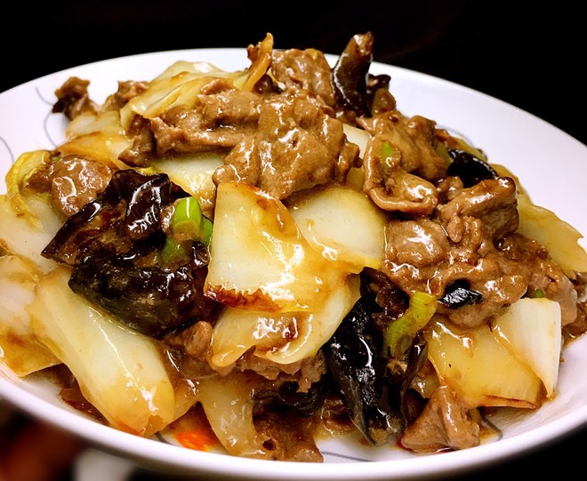 醋溜娃娃菜(牛肉版)的做法