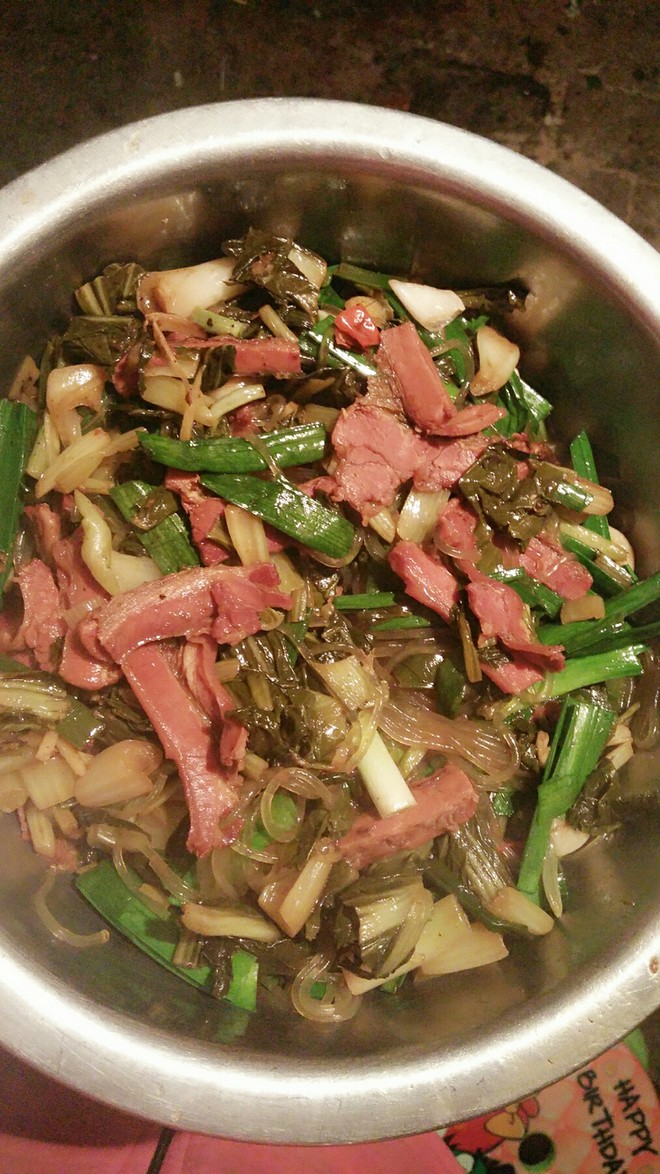 酸菜驴肉炖粉条的做法