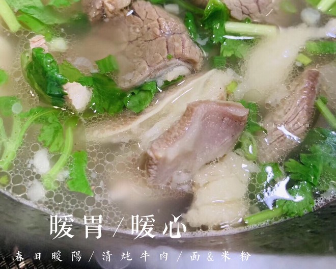 鲜掉眉毛的清炖牛肉汤(面)的做法