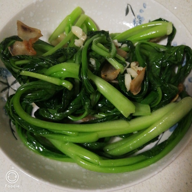 油渣炒菜心的做法