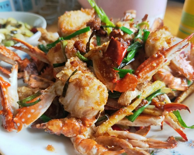 葱姜炒梭子蟹(very easy)的做法